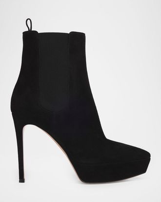 Gianvito Rossi 120mm Suede Pointed-Toe Booties