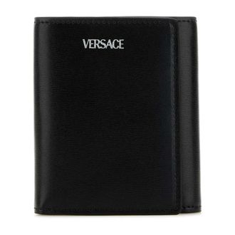 Versace Wallets & Cardholders, male, Black, Size: ONE SIZE Classic Black Leather Wallet