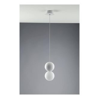 Netlighting Kiss Plaster Globe Ceiling Pendant Light White G9