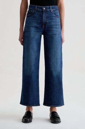 AG - Adriano Goldschmied Saige Wide Leg Crop Jeans In Veiled