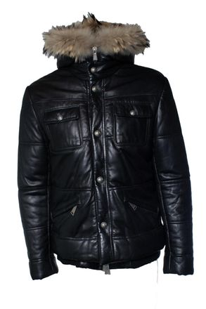 Philipp Plein Philipp Plein, hooded leather bomber with fur