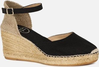 Toni Pons Womens Caldes Womens Wedge Heel Espadrille Sandals - Black - Size: 3