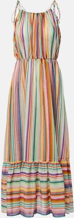 Missoni Abito lungo a zig-zag in cotone e seta