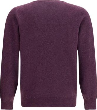 Brunello Cucinelli Mens Cashmere Sweater Prune Kashmir-Capra Hircus Kashmir/capra