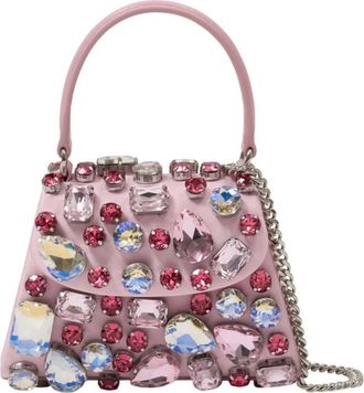 Self Portrait Handbags, female, Pink, Size: ONE SIZE Crystal Mini Bag