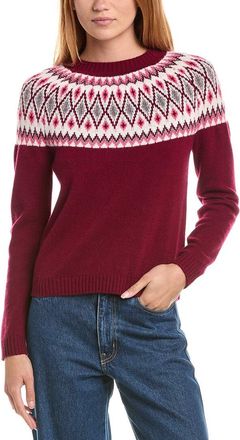 Sofiacashmere Fairisle Crewneck Wool & Cashmere-Blend Sweater