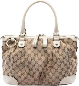 Gucci Pre-owned Sukey - Dames - Vintage Handtas - Beige - ONE Size - Vintage
