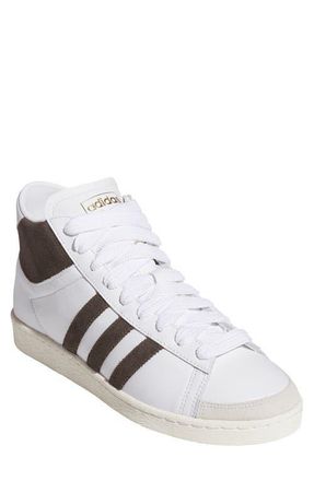 adidas Gender Inclusive Jabbar Hi Basketball Sneaker in White/Coffee/Off White at Nordstrom, Size 10.5 Womens
