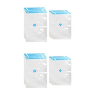 OEM Bolsas De Almacenamiento Al Vac&iacute;o, Juego De 20 Unidades, 2 Tama&ntilde;os: 12 Unidades (40 X 60 Cm) Y 8 Unidades (60 X 80 Cm). Resistentes Para Guardar Ropa,