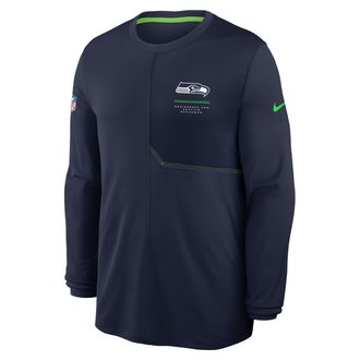 Nike Seattle Seahawks Sideline Coach Nike Mens Dri-FIT NFL Long-Sleeve Top in Blue | 03B1074K78-B8B