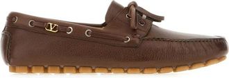 Valentino Garavani Stijlvolle Loafers - Heren - Bootschoenen - Bruin - 40 EU - Leer - Schoenen