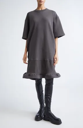 Melitta Baumeister Wavy Hem T-Shirt Dress in Cold Grey at Nordstrom, Size Medium