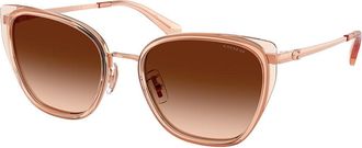 Coach HC7187 CDP56 948774 Womens Sunglasses Brown Size 53