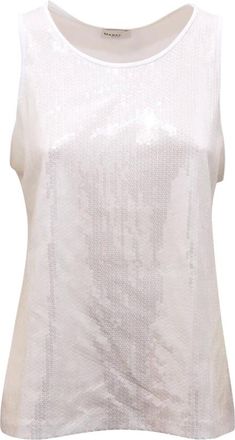Marella Sleeveless Tops, female, White, Size: XL Terzo Tank Top