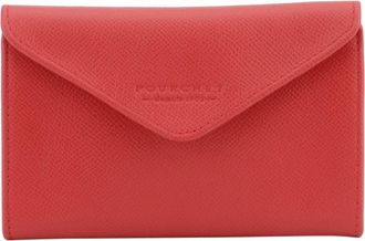 Pourchet Cassetta Flat Wallet - Dames - Portefeuilles - Rood - ONE Size - Leer - Accessoires