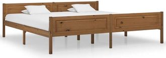 vidaXL Estructura cama sin colchón madera pino marrón miel 200x200 cm vidaXL