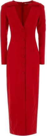 Alessandra Rich Cady Avondjurk Met Strikken - Dames - Shirt Kleedjes - Rood - XS - Kleedjes