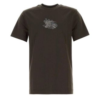 Burberry Mens Paisley Ekd Logo Shadow T-shirt - Brown