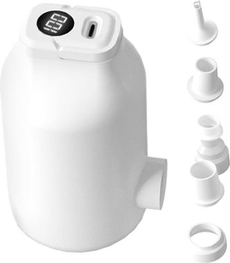 OEM Bomba De Aire Para Inflables Bomba El&eacute;ctrica Port&aacute;til Para Inflables Con Luz Y 5 Boquillas, Accesorios Para Actividades Al Aire Libre Como Camping, Co