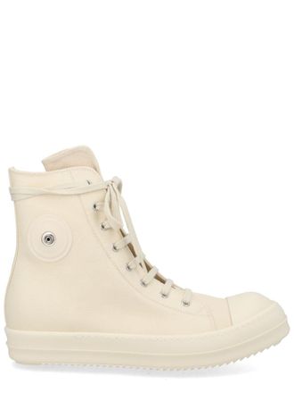 Rick Owens High-Top Monochromatic Cotton Denim Sneakers