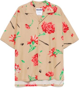 Moschino Beige Printed Shirt