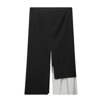 The Garment Midi Skirts, female, Black, S, Chic Treviso Skirt with Contrast Detail