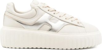 Hogan H-stripe platform sneakers - Beige