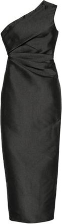 Solace London Kira One-Shoulder Gown - Dames - Avondkleed - Zwart - S - Polyester - Kleedjes
