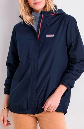 Vineyard Vines Storm Packable Water Resistant Jacket in Nautical Navy at Nordstrom, Size Small