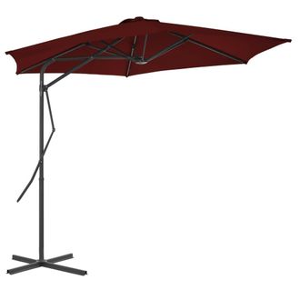 Berkfield Home Outdoor Parasol with Steel Pole Bordeaux Red 300x230 cm
