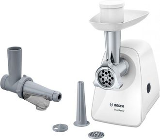 Bosch Smartpower Picadora De Carne, 350 W, Stainless Steel, Blanco