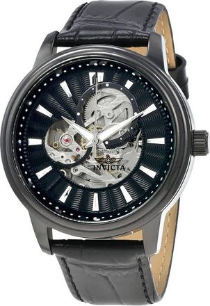 Invicta Vintage Automatic Black Skeleton Dial Mens Watch 22580