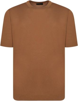 Dell'Oglio T-Shirts - Heren - T-shirts - Bruin - XL - Tops