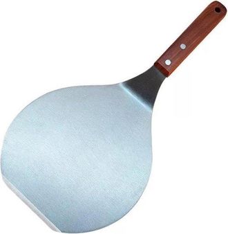 OEM Pala Redonda De Acero Inoxidable Para Pizza, Ideal Para Barbacoa U Horno, O Para Pasteles, Con Mango De Madera