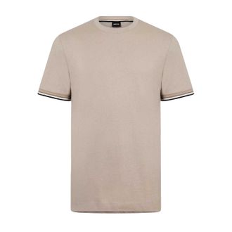 HUGO BOSS Thompson 04 T-shirt voor heren, normale pasvorm (Licht Beige)