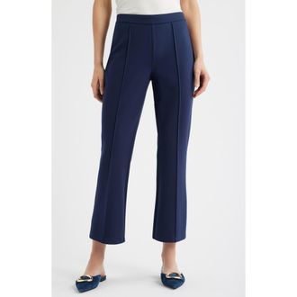 Caslon Pull-On Stretch Ponte Kick Flare Leg Pants in Navy Still at Nordstrom Rack, Size Small