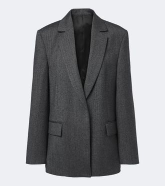 Toteme Blazer de lana espigado