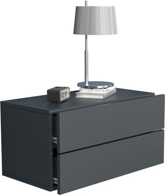 ebuy24 Gabinete De Noche Vcm Caj&oacute;n De Pared Tablero De Pared Mesa De Noche Dimensiones Aprox. Al. 30 X An. 60 X P. 32 Cm - Usal L 60 Cm (antracita / Roble De