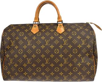 Louis Vuitton Speedy Handbag Monogram Canvas Brown Canvas Handbag (Pre-Owned)