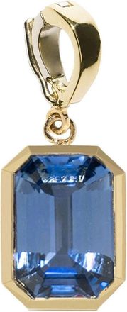 Azlee 18kt yellow gold large Rich sapphire pendant charm - women - 18kt Yellow Gold/Blue Sapphire - One Size