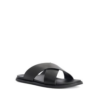 Dune London Mens Interestingg - Leather Sandals - Black - Size UK 8