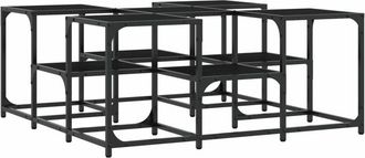 vidaXL Mesa de centro madera de ingeniería negro 91x91x40 cm Vidaxl