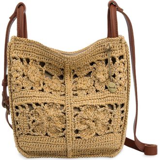 The Sak Los Feliz Crossbody Leather Bag in Natural Tonal Flower at Nordstrom