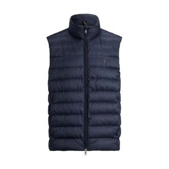 Polo Ralph Lauren Jassen, Heren, Blauw, S, Polyester, Gewatteerd Mat Vest