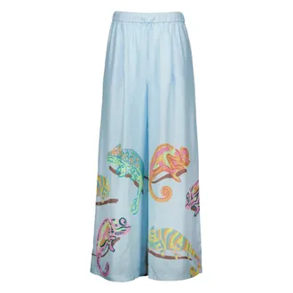Herzen'sangelegenheit Wide Trousers, female, Blue, Size: S Hose Pantalons