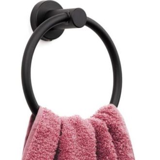 OEM Anillo Para Toallas Negro Mate, Soporte Moderno Para Toallas De Mano Para Pared De Ba&ntilde;o, Acero Inoxidable Sus304, Negro Mate - Crezuo
