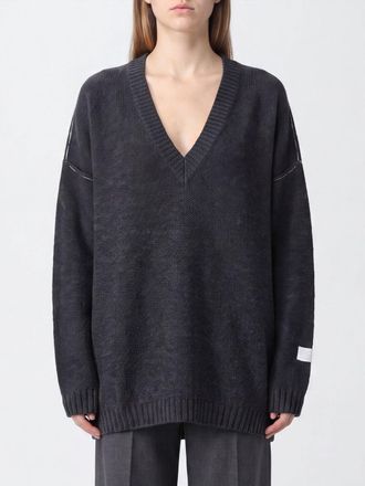 Maison Margiela Maglia relaxed fit in misto lana con scollo a V