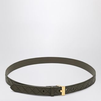 Bottega Veneta Cipresso-colored Watch belt in Intrecciato