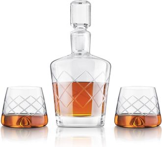 Final Touch Final Touch 4 Piece Lead-Free Crystal Whiskey Decanter Set