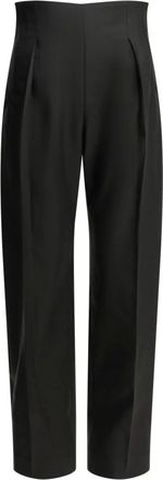 Khaite Somera Pant - Dames - Broeken - Zwart - Maat: 2XS Zijde